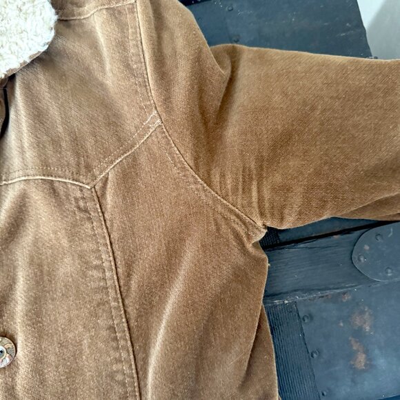 VTG Abercrombie & Fitch Women's Corduroy Jacket Brown Size Small Y2K Sherpa - Picture 8 of 12